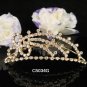 Bridesmaid Hair accessories ;Opera Tiara;Bridal Comb;Golden Teen Girl Comb ;Bride Tiara#5034g