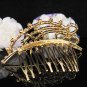 Bridesmaid Hair accessories ;Opera Tiara;Bridal Comb;Golden Teen Girl Comb ;Bride Tiara#5034g