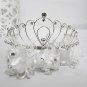 Sweetheart Silver Tiara ;Bridal Comb; Bridesmaid Hair accessories ;Opera Tiara;Bride Tiara#87