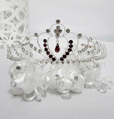 Sweetheart Silver Tiara ;Bridal Comb; Bridesmaid Hair accessories ;Opera Tiara;Bride Tiara#960r