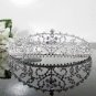 Floral Fancy Silver Tiara ;Bridal Comb; Bridesmaid Hair accessories ;Opera Tiara;Bride Tiara#6436