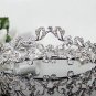 Floral Fancy Silver Tiara ;Bridal Comb; Bridesmaid Hair accessories ;Opera Tiara;Bride Tiara#8236