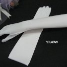 Occasion Elbow Gloves; Fashion Accessories;Matte White Bridal Gloves;Wedding Bride Accessories#40w