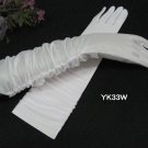 Elbow Gloves; Fashion Accessories;Thin Organza White Bridal Gloves;Wedding Bride Accessories#33