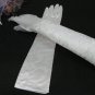 Elbow Gloves; Fashion Accessories;Satin Pattern White Bridal Gloves;Wedding Bride Accessories#34