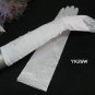 Elbow Gloves; Fashion Accessories;Floral Satin White Bridal Gloves;Wedding Bride Accessories#26