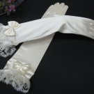 Elbow Gloves; Fashion Accessories;satin lace Bridal Gloves;Wedding Bride Accessories#27i