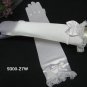 Elbow Gloves; Fashion Accessories;satin white lace Bridal Gloves;Wedding Bride Accessories#27w