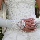 Elbow Gloves; Fashion Accessories;Floral lace satin Bridal Gloves;Wedding Bride Accessories#64w