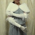 Elbow Gloves; Fashion Accessories;Floral lace satin Bridal Gloves;Wedding Bride Accessories#5i