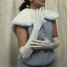 Elbow Gloves; Fashion Accessories;Floral lace satin Bridal Gloves;Wedding Bride Accessories#234i