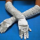 Elbow Gloves; Fashion Accessories;Ivory Satin Bridal Gloves;Wedding Bride Accessories#22i