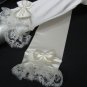 Long Elbow Gloves; Floral lace satin bridal Gloves;Wedding Glove; Bridesmaid Accessories#27i