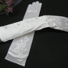 Elbow white Gloves;Rhinestone floral bridal Gloves;Wedding Gloves;Bridesmaid Accessories#60w