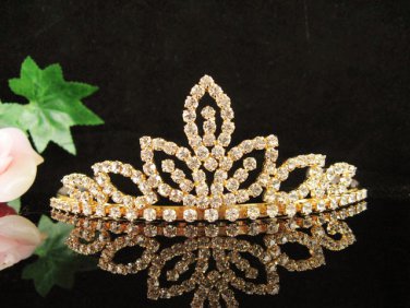 Glamour Golden Wedding Headpiece ;Opera Dancer Tiara;Bridesmaid Hair accessories#8241g