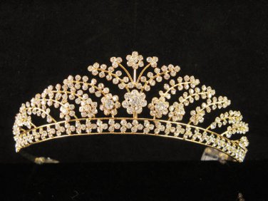 Glamour Golden Wedding Headpiece ;Opera Dancer Tiara;Bridesmaid Hair accessories#783g