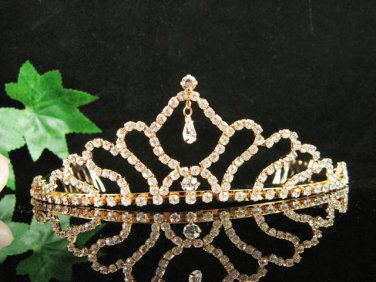 Glamour Golden Wedding Headpiece ;Opera Dancer Tiara;Bridesmaid Hair accessories#816