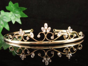 Glamour Golden Wedding Headpiece ;Opera Dancer Tiara;Bridesmaid Hair accessories#2970g