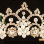 Glamour Golden Wedding Headpiece ;Opera Dancer Tiara;Bridesmaid Hair accessories#3053g