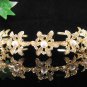 Foral Golden Wedding Headpiece ;Opera Dancer Tiara;Bridesmaid Hair accessories#3663g