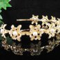 Foral Golden Wedding Headpiece ;Opera Dancer Tiara;Bridesmaid Hair accessories#3663g