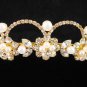 Foral Golden Wedding Headpiece ;Opera Dancer Tiara;Bridesmaid Hair accessories#3780g