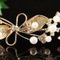 Foral Golden Wedding Headpiece ;Opera Dancer Tiara;Bridesmaid Hair accessories#4340g