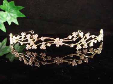 Delicate Golden Wedding Headband ;Opera Dancer Tiara;Bridesmaid Hair accessories#4962g