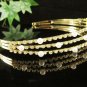 Fancy Golden Wedding Headband ;Opera Dancer Tiara;Bridesmaid Hair accessories#1290g