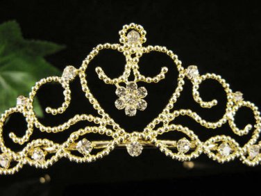 Glamour Golden Wedding Headpiece ;Opera Dancer Tiara;Bridesmaid Hair accessories#977g