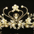 Alloy Glamour Golden Wedding Headpiece ;Opera Dancer Tiara;Bridesmaid Hair accessories#1291g