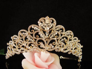 Glamour Sweet Wedding Headpiece ;Crystal Bride Regal Tiara;Party Occasion Hair accessories#1415g