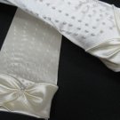 Handmade 14.5"satin ivory bridal gloves;elegance pearl wedding gloves;bride accessories #60i