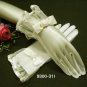 10" cute ivory bridal gloves;short organza wedding gloves;opera;dancer Accessories #31i