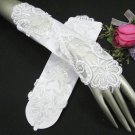Glamour french Lace white bridal gloves;finger-less wedding gloves;opera;dancer Accessories #36w