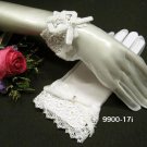 Fancy ivory bridal gloves;short organza wedding gloves;opera;dancer Accessories #17i