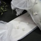 white wrist bridal gloves;Pearl organza wedding gloves;opera;dancer Accessories #25w