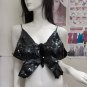 Handmade Sexy sequin Beaded Halter;butterfly hippie top; fashionable beaded dancing belly top#bK