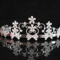 Bride tiara; sparkle crystal wedding bridesmaid accessories silver metal rhinestone headpiece #719s