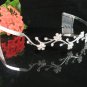 Bride tiara; sparkle crystal wedding bridesmaid accessories silver metal rhinestone headpiece #241s