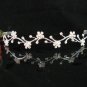 Bride tiara; sparkle crystal wedding bridesmaid accessories silver metal rhinestone headpiece #241s