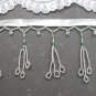 *free shipping** Beaded fringe 38" dangle glass fringe ;opera dancer parts ;garment accessories#1gr