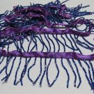 Handmade 38" purple short all glass beaded fringe ;opera dancer parts ;garment accessories#24pu