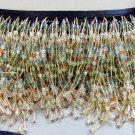 Handmade 38" Long acrylic & glass beaded fringe ;opera dancer parts ;garment accessories#33