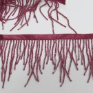 38" Handmade scallop bugle & glass beaded fringe ;opera dancer parts ;garment accessories#91bu