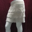 Handmade cute ivory knitted lining skirt; girl party occasion dress; woman accessories#2