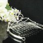 Handmade sweetheart Bridal silver red crystal comb veil,wedding tiara headpiece accessories #1327R