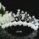 Handmade Bridal silver crystal comb ;wedding tiara;bride headpiece ;opera accessories #3145s