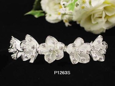 Handmade Bridal silver crystal comb ;wedding tiara;bride headpiece ;opera accessories #1263s