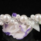 Bridal silver crystal pearl comb ;wedding tiara;bride headpiece ;opera accessories#188s